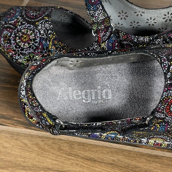 Alegria Jemma Womens Size EU 37 Shoes Spiro Multicolor Leather Crossover Sandals - Picture 10 of 12